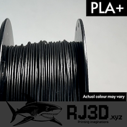 RJ3D - PLA plus filament Onyx Black